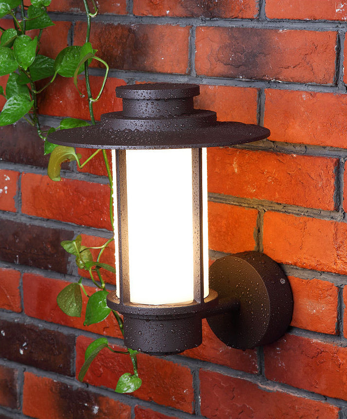 Industrial Style Outdoor Garden Wall Sconce Fixed Arm Waterproof Single Light Wall Lamp
