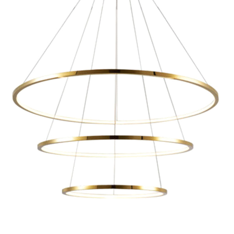 Modern Simplicity Hanging Multi-Tier Chandelier Pendant Light Metal Ceiling Lights Fixture for Restaurant