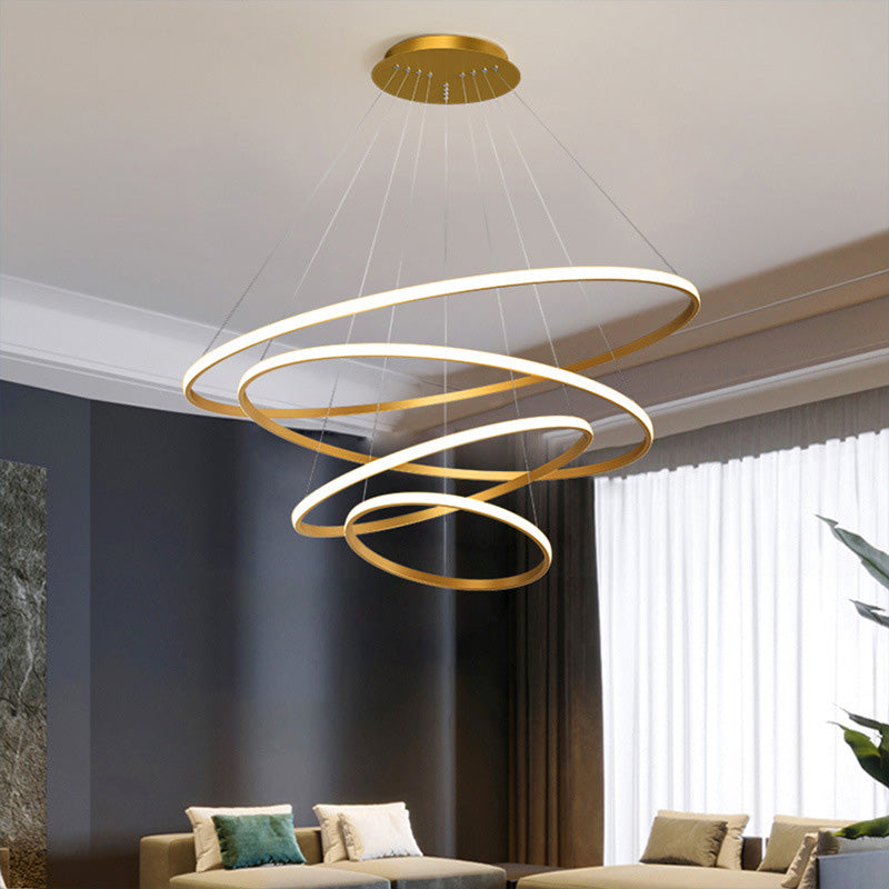 Modern Simplicity Hanging Multi-Tier Chandelier Pendant Light Metal Ceiling Lights Fixture for Restaurant