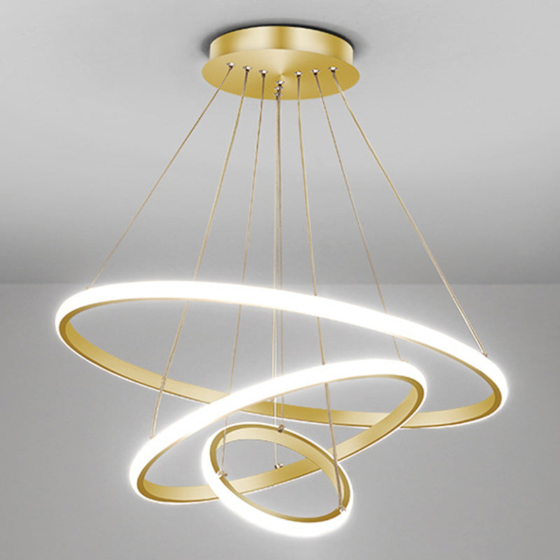 Modern Simplicity Hanging Multi-Tier Chandelier Pendant Light Metal Ceiling Lights Fixture for Restaurant