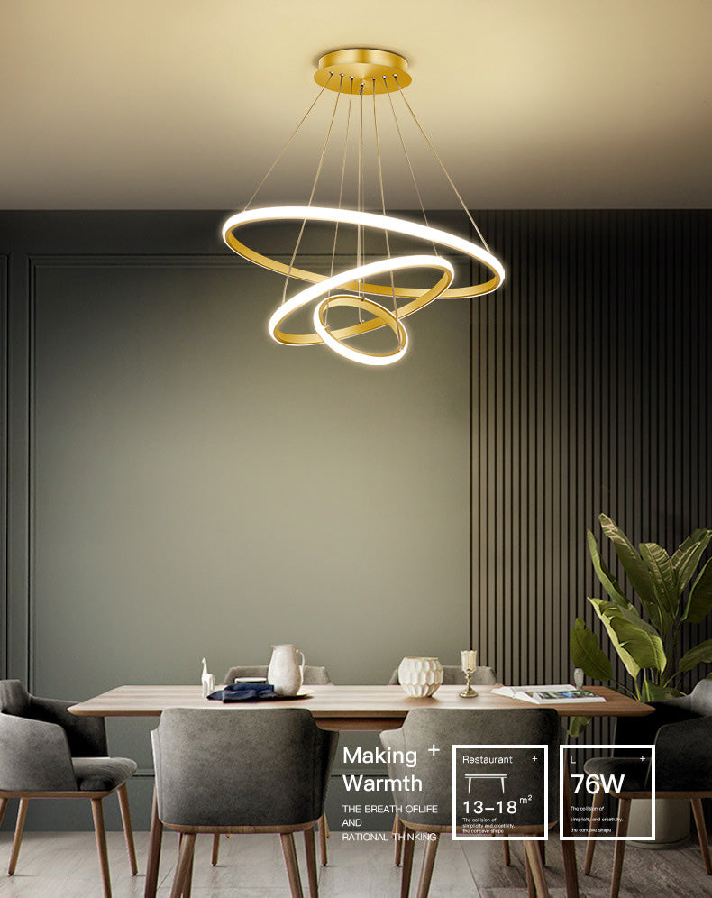 Modern Simplicity Hanging Multi-Tier Chandelier Pendant Light Metal Ceiling Lights Fixture for Restaurant