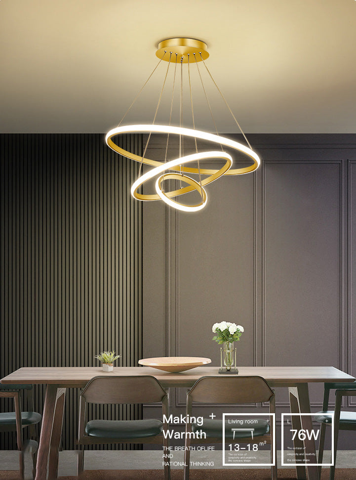 Modern Simplicity Hanging Multi-Tier Chandelier Pendant Light Metal Ceiling Lights Fixture for Restaurant