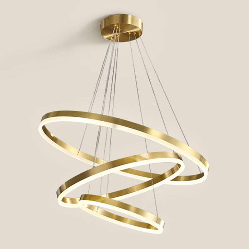 Postmodern Orbicular Suspended Lighting Fixture Acrylic Hanging Ceiling Fixture for Restaurant