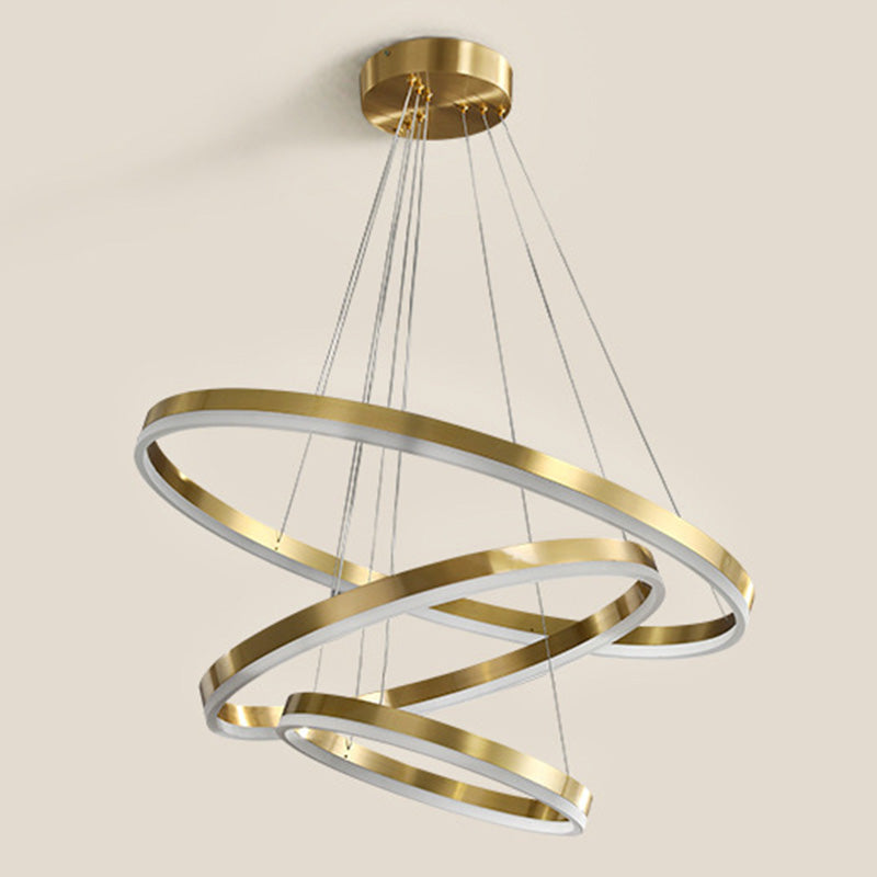 Postmodern Orbicular Suspended Lighting Fixture Acrylic Hanging Ceiling Fixture for Restaurant