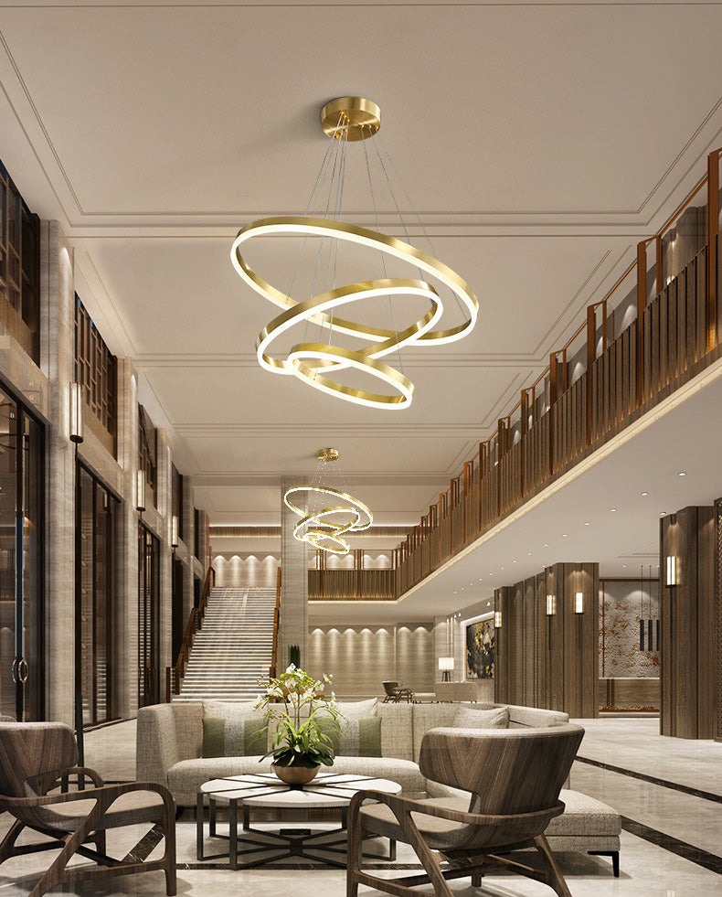 Postmodern Orbicular Suspended Lighting Fixture Acrylic Hanging Ceiling Fixture for Restaurant