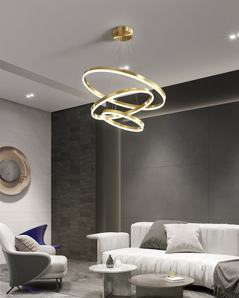 Postmodern Orbicular Suspended Lighting Fixture Acrylic Hanging Ceiling Fixture for Restaurant