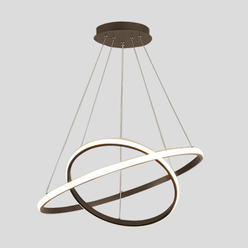 Modern Simplicity Orbit Pendant Chandelier Acrylic Hanging Light Fixture for Living Room
