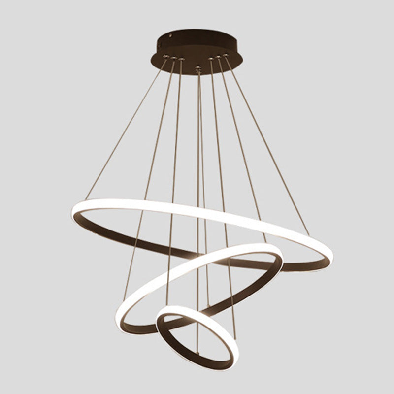 Modern Simplicity Orbit Pendant Chandelier Acrylic Hanging Light Fixture for Living Room