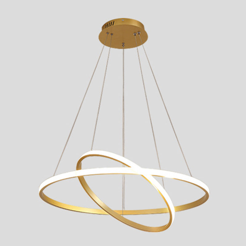 Modern Simplicity Orbit Pendant Chandelier Acrylic Hanging Light Fixture for Living Room