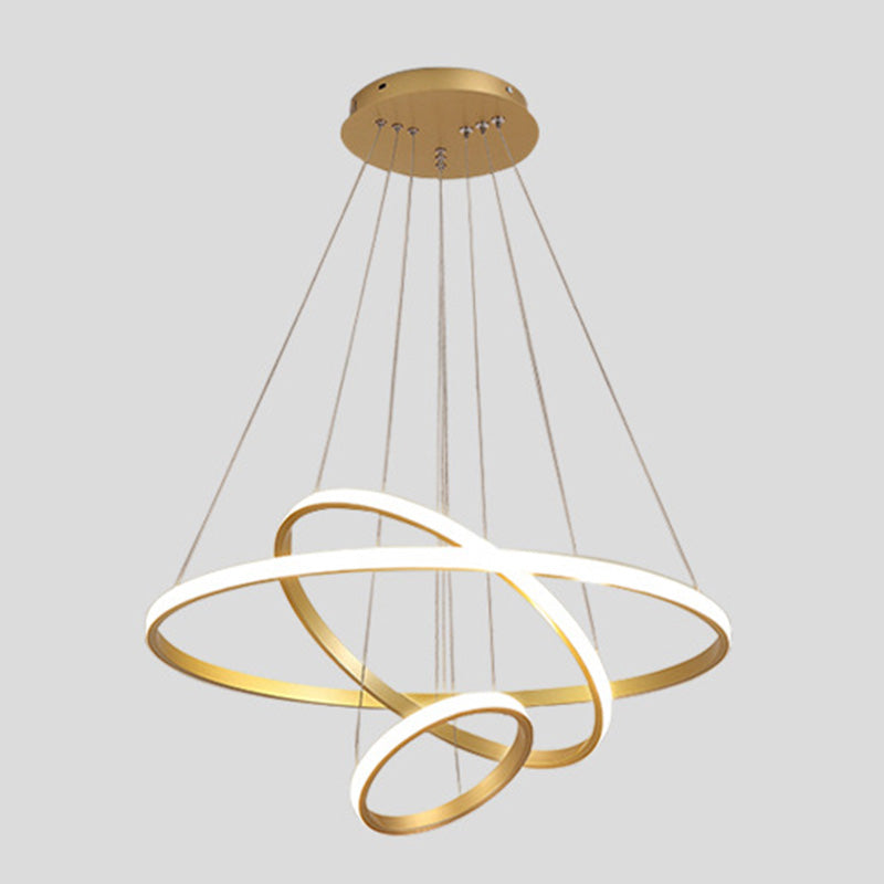 Modern Simplicity Orbit Pendant Chandelier Acrylic Hanging Light Fixture for Living Room