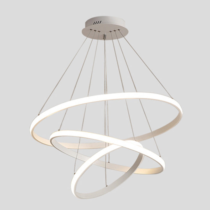 Modern Simplicity Orbit Pendant Chandelier Acrylic Hanging Light Fixture for Living Room