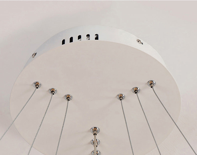 Modern Simplicity Orbit Pendant Chandelier Acrylic Hanging Light Fixture for Living Room