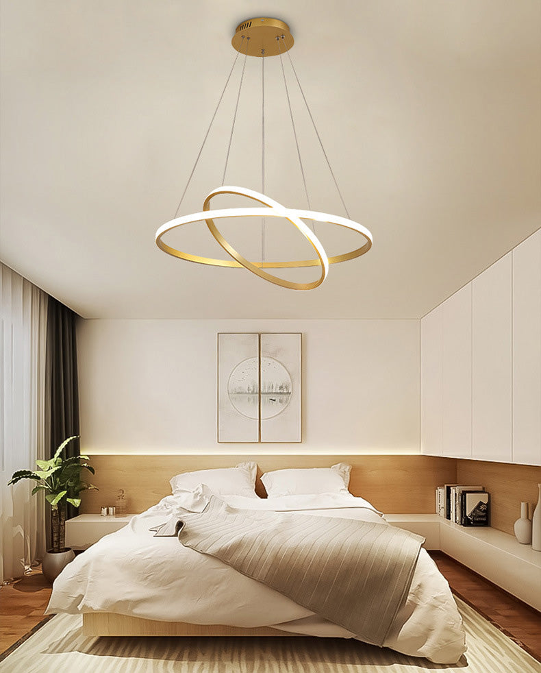 Modern Simplicity Orbit Pendant Chandelier Acrylic Hanging Light Fixture for Living Room