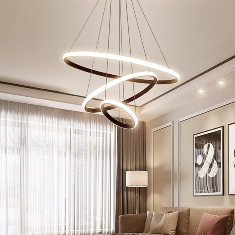 Semplicità ultra-moderna a led orbicolare lampada lampada a sospensione metallica luce a sospensione per ristorante