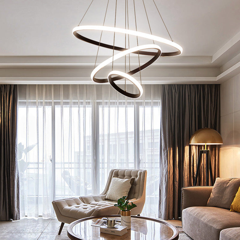 Semplicità ultra-moderna a led orbicolare lampada lampada a sospensione metallica luce a sospensione per ristorante