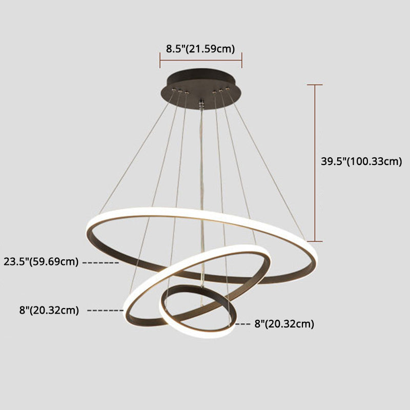 Semplicità ultra-moderna a led orbicolare lampada lampada a sospensione metallica luce a sospensione per ristorante