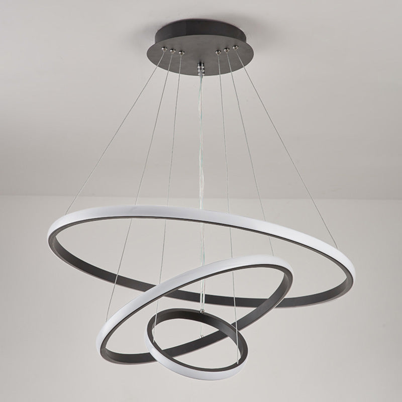 Semplicità ultra-moderna a led orbicolare lampada lampada a sospensione metallica luce a sospensione per ristorante