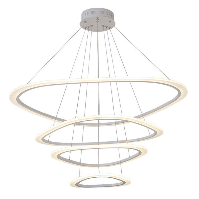 Postmodern Simplicity Triangle LED Chandelier Light Fixtures Acrylic Hanging Pendant Lights for Restaurant