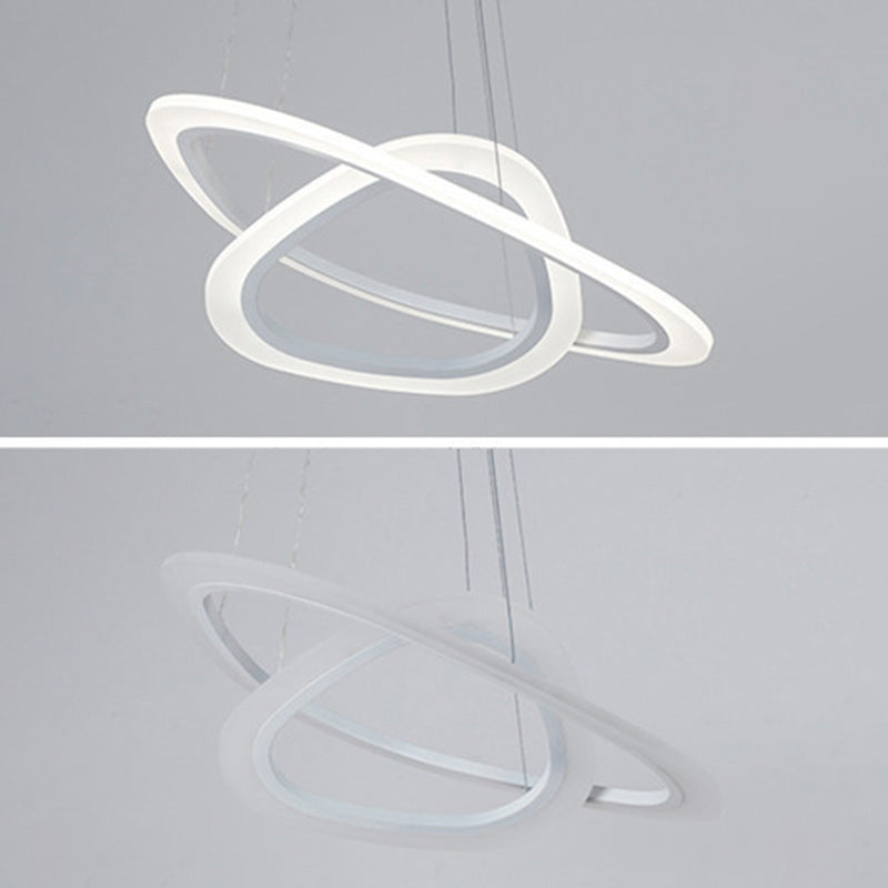 Postmodern Simplicity Triangle LED Chandelier Light Fixtures Acrylic Hanging Pendant Lights for Restaurant