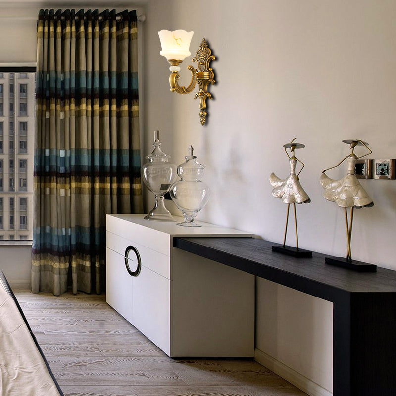 Luminaire d'éclairage d'applications de pétale de style vintage 1/2 LAME MUR MUR MURS MURS EN BRAS