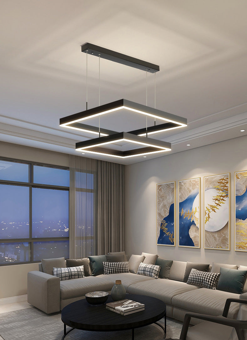 Simplicité postmoderne Sanared Chandelier Pendant Light Light Acrylique Suspension Pendante Pendre pour le salon