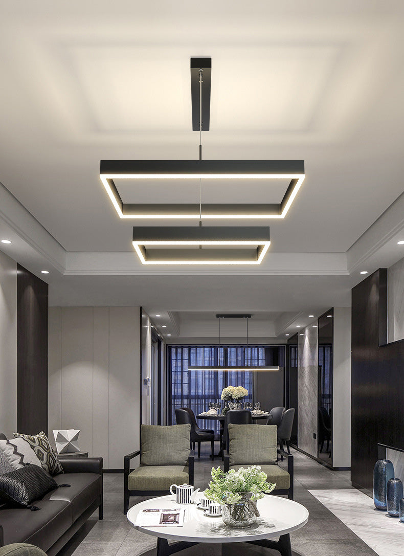 Simplicité postmoderne Sanared Chandelier Pendant Light Light Acrylique Suspension Pendante Pendre pour le salon