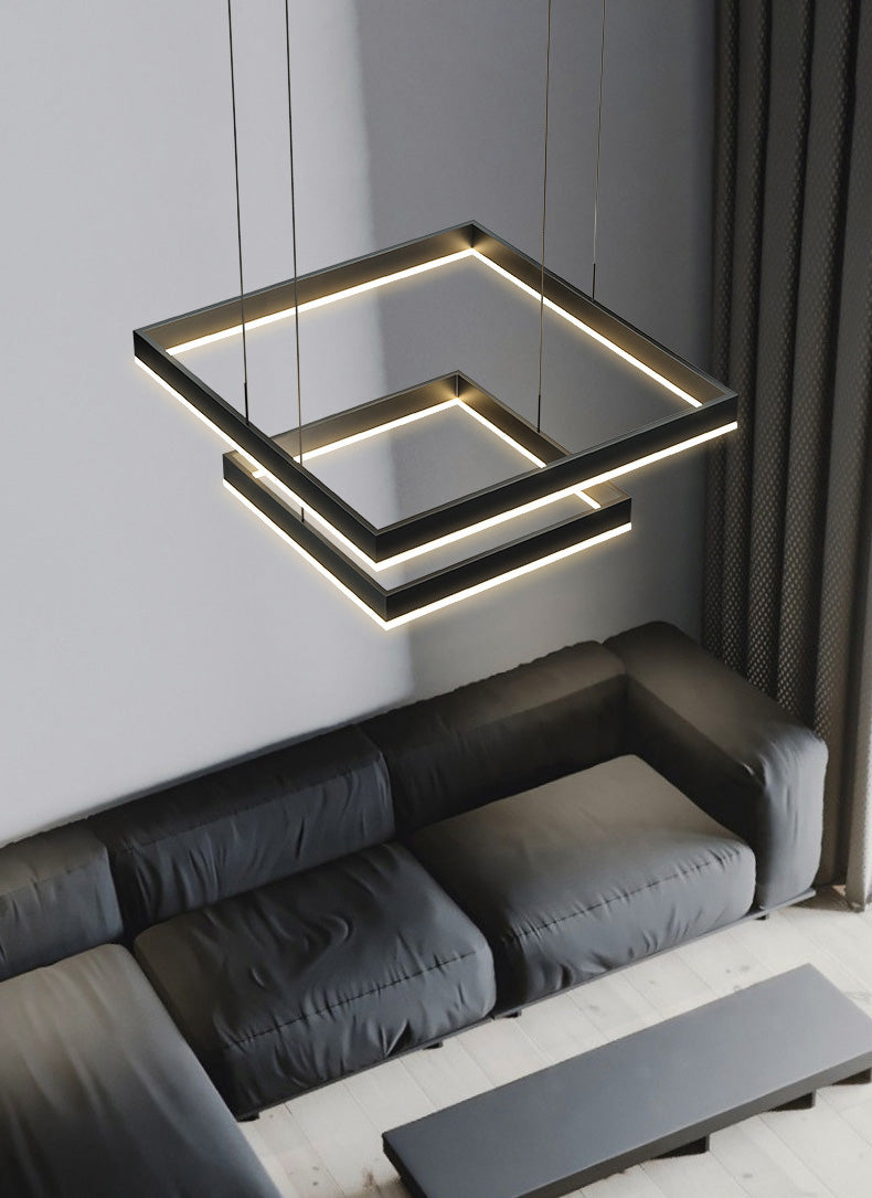 Simplicité postmoderne Sanared Chandelier Pendant Light Light Acrylique Suspension Pendante Pendre pour le salon