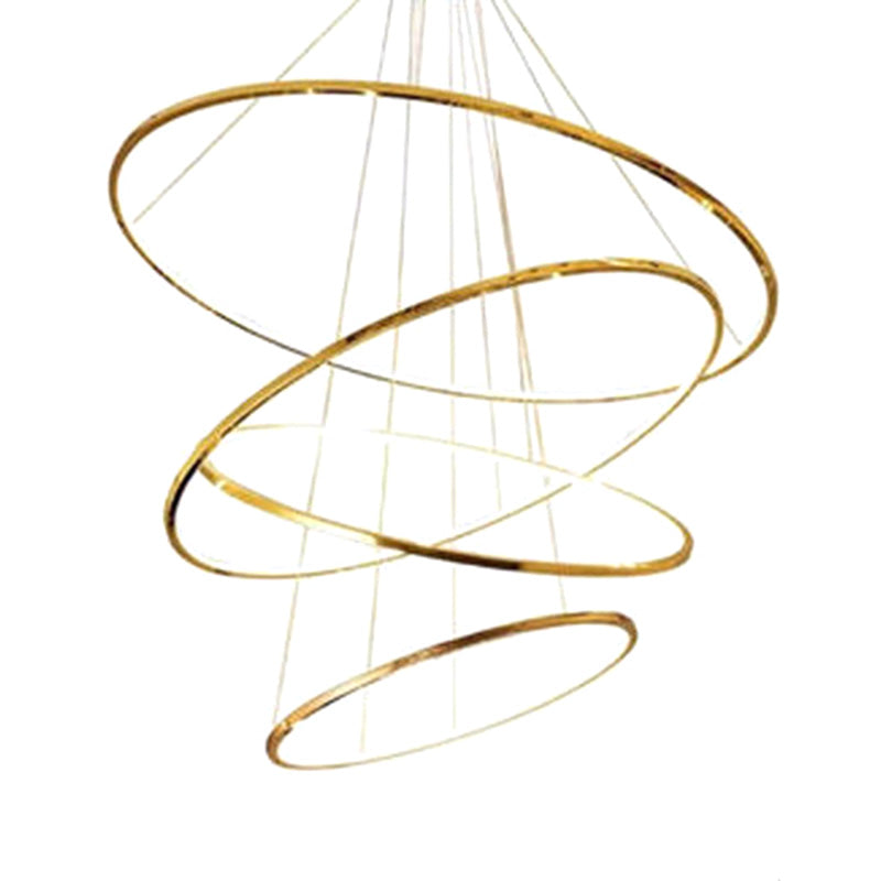 Moderne Ring Opgebroken verlichtingsarmatuur Metallic Pendant -verlichtingsarmaturen voor restaurant