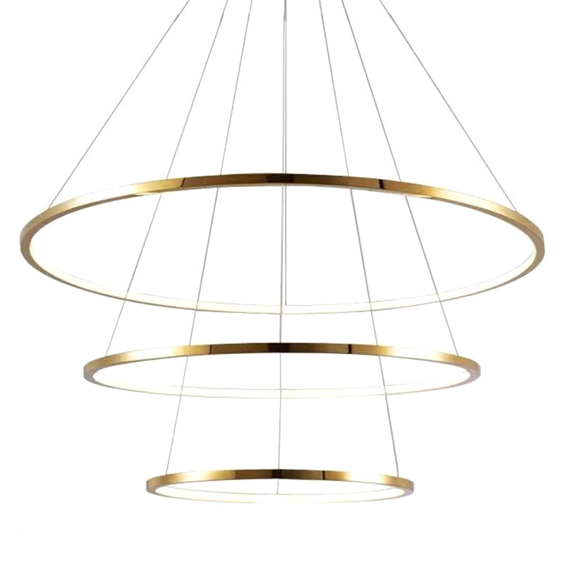 Moderne Ring Opgebroken verlichtingsarmatuur Metallic Pendant -verlichtingsarmaturen voor restaurant