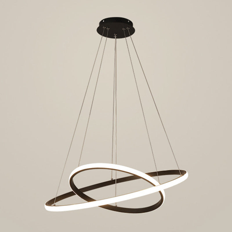 Contemporary Circle Pendant Light Fixture Aluminum Hanging Pendant Light for Living Room