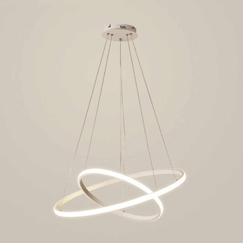 Contemporary Circle Pendant Light Fixture Aluminum Hanging Pendant Light for Living Room