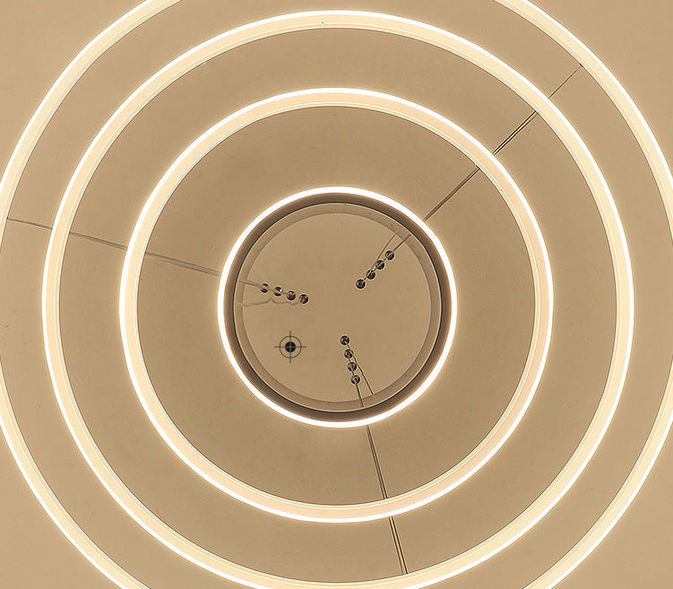 Contemporary Circle Pendant Light Fixture Aluminum Hanging Pendant Light for Living Room