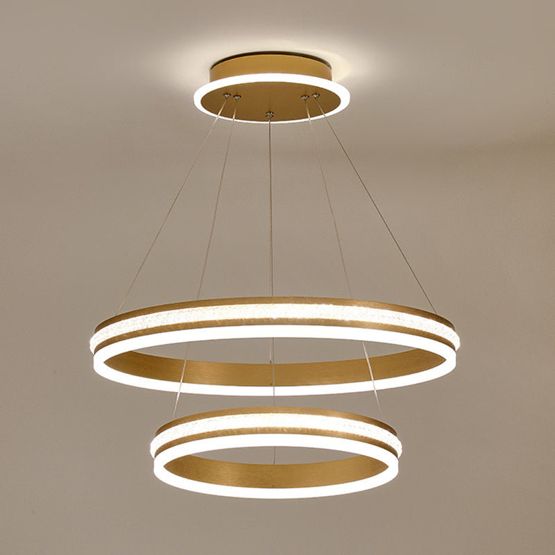 Simplicidad moderna Lámpara de araña orbicular acrílico Luces colgantes para colgantes para restaurante