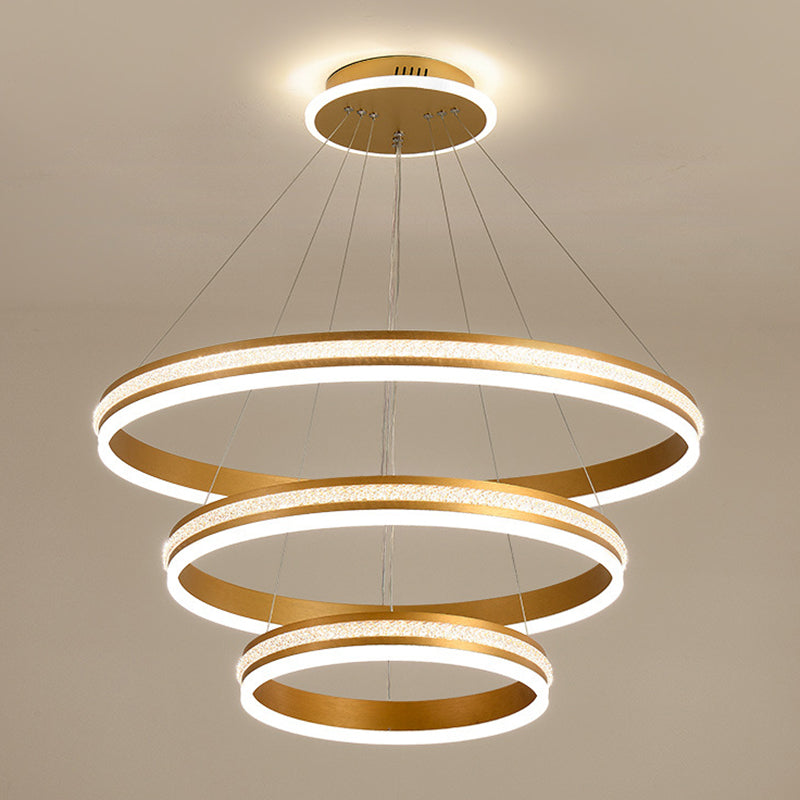 Simplicidad moderna Lámpara de araña orbicular acrílico Luces colgantes para colgantes para restaurante