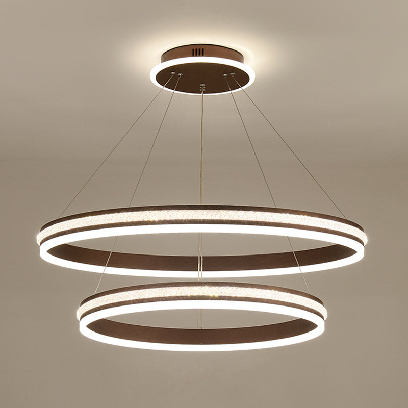 Simplicidad moderna Lámpara de araña orbicular acrílico Luces colgantes para colgantes para restaurante