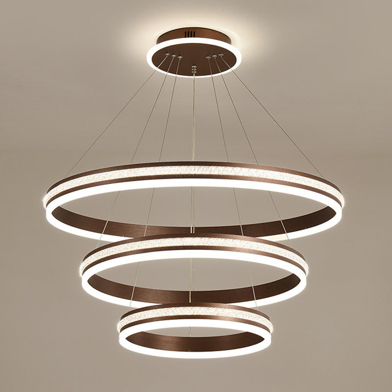Simplicidad moderna Lámpara de araña orbicular acrílico Luces colgantes para colgantes para restaurante