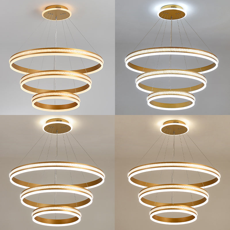 Simplicidad moderna Lámpara de araña orbicular acrílico Luces colgantes para colgantes para restaurante