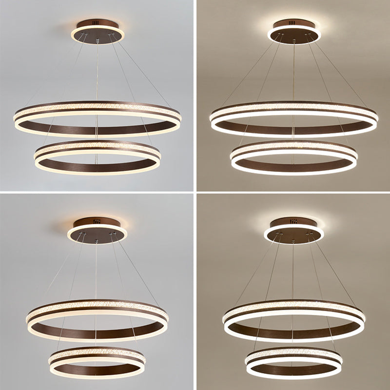 Simplicidad moderna Lámpara de araña orbicular acrílico Luces colgantes para colgantes para restaurante