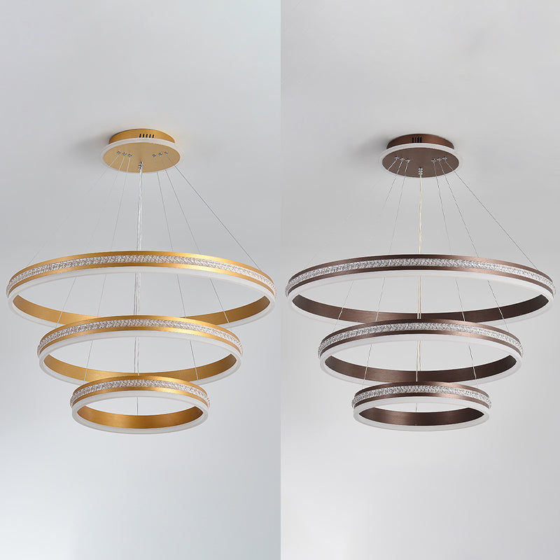 Simplicidad moderna Lámpara de araña orbicular acrílico Luces colgantes para colgantes para restaurante