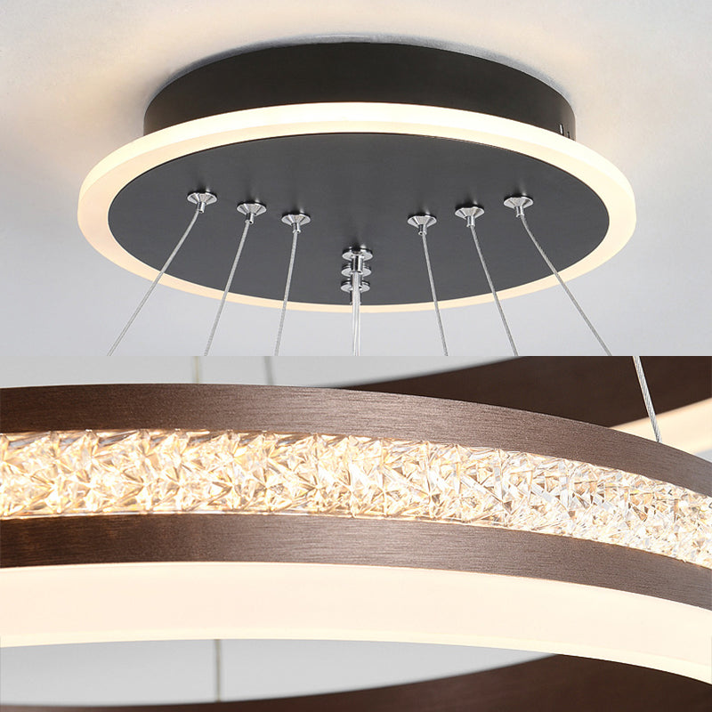 Simplicidad moderna Lámpara de araña orbicular acrílico Luces colgantes para colgantes para restaurante