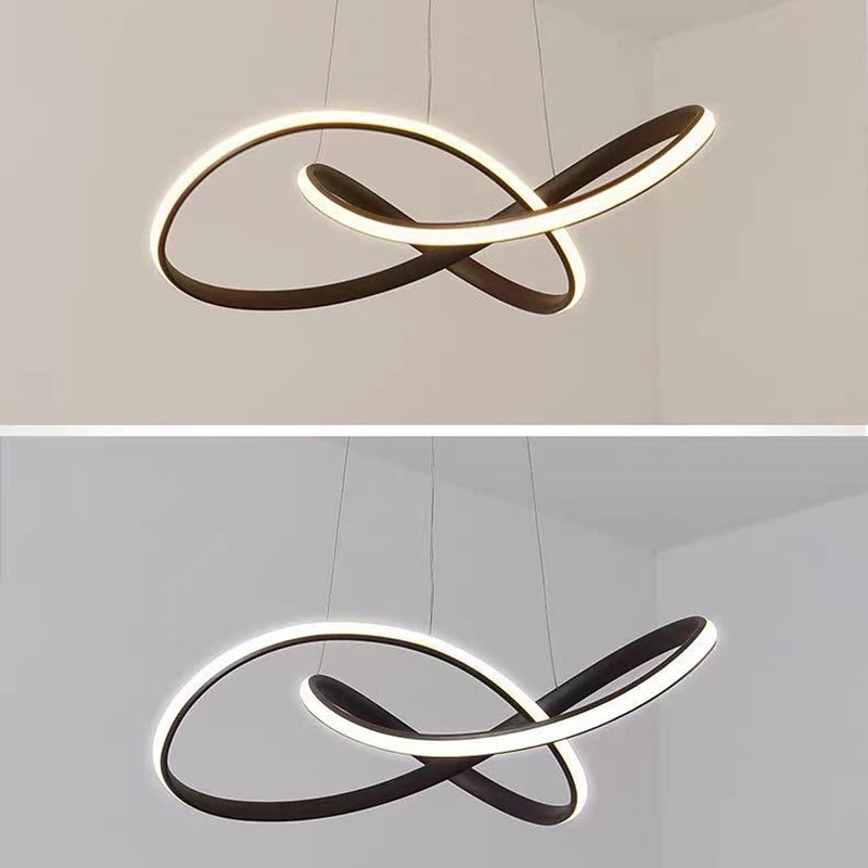 Lampada a sospensione a sospensione contemporanea a pendente a sospensione Twist per ristorante