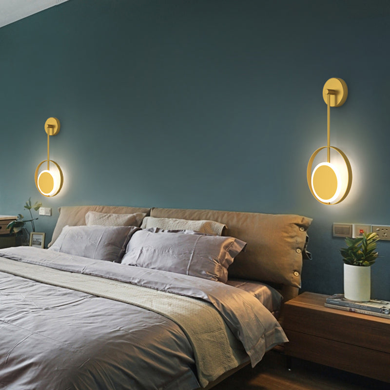 Verstellbares Licht 1 leichte kreisförmige Wandleuchter nordischer Luxusstil Metallleuchten