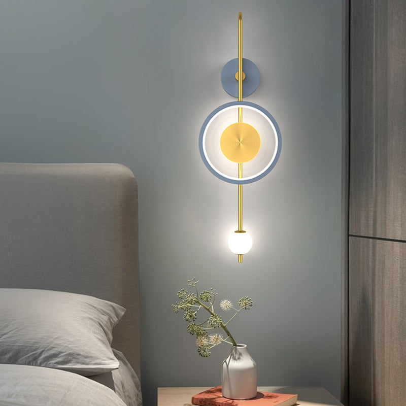 Verstellbares Licht 1 leichte kreisförmige Wandleuchter nordischer Luxusstil Metallleuchten