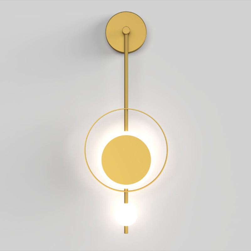 Verstellbares Licht 1 leichte kreisförmige Wandleuchter nordischer Luxusstil Metallleuchten
