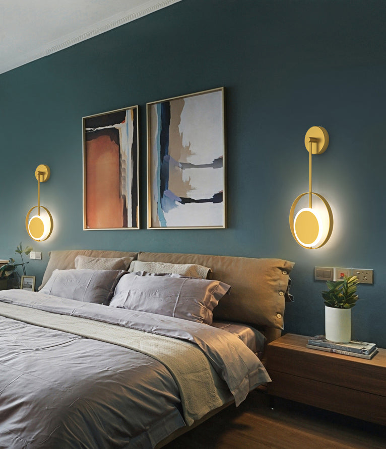 Verstellbares Licht 1 leichte kreisförmige Wandleuchter nordischer Luxusstil Metallleuchten