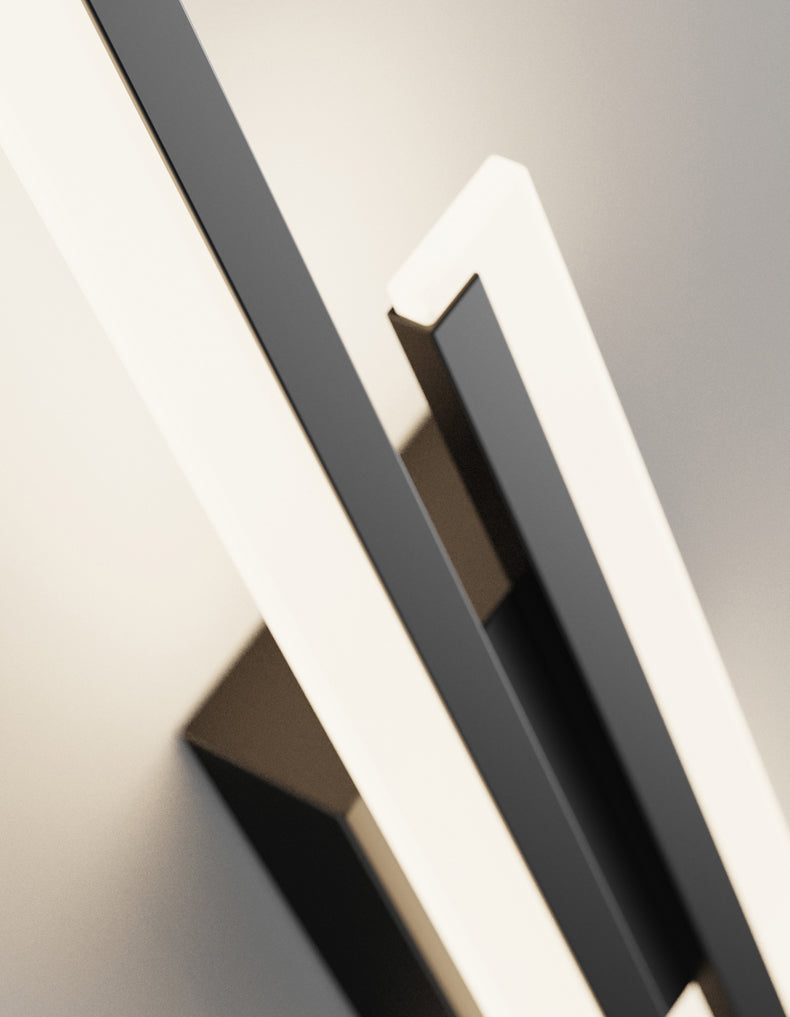 2-Lights Linear Wall Sconce Nordic Minimalist Style Aluminum Sconce Wall Light