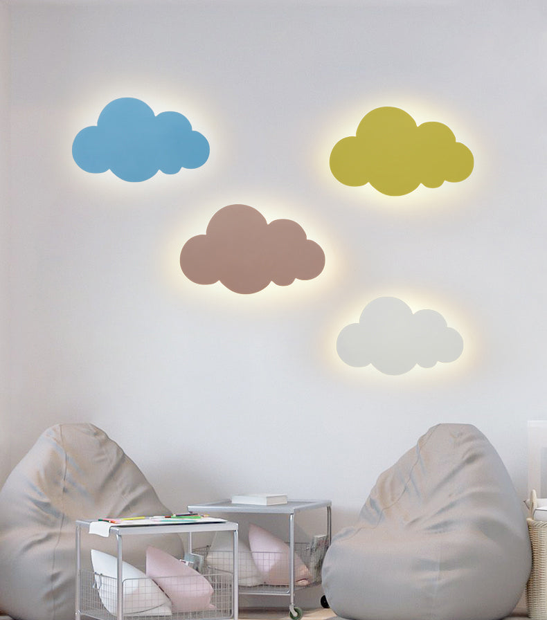Cloud-shaped Wall Sconce Nordic Minimalist Style Iron 1 Light Sconces