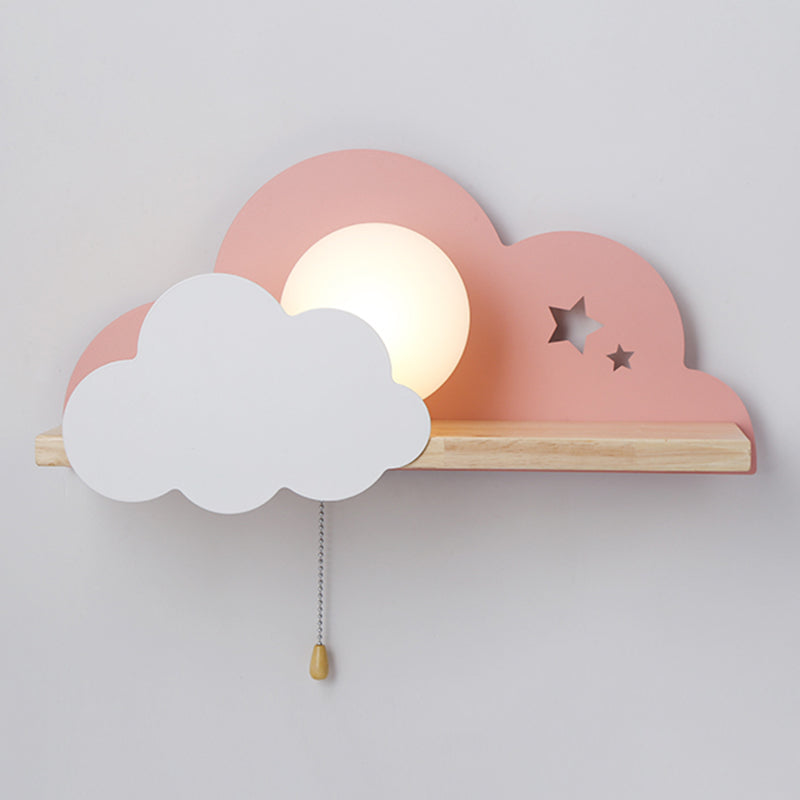 Macarons Nordic Macarons Style a forma di nuvola Sconce Iron 1 Pronali leggeri