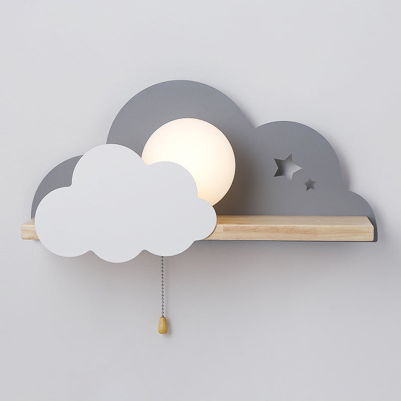 Macarons Nordic Macarons Style a forma di nuvola Sconce Iron 1 Pronali leggeri