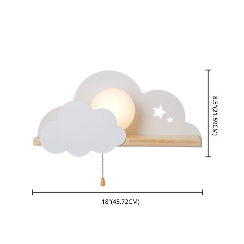 Nórdicos Macarons en forma de pared en forma de nube Iron Iron 1 Light Sponces